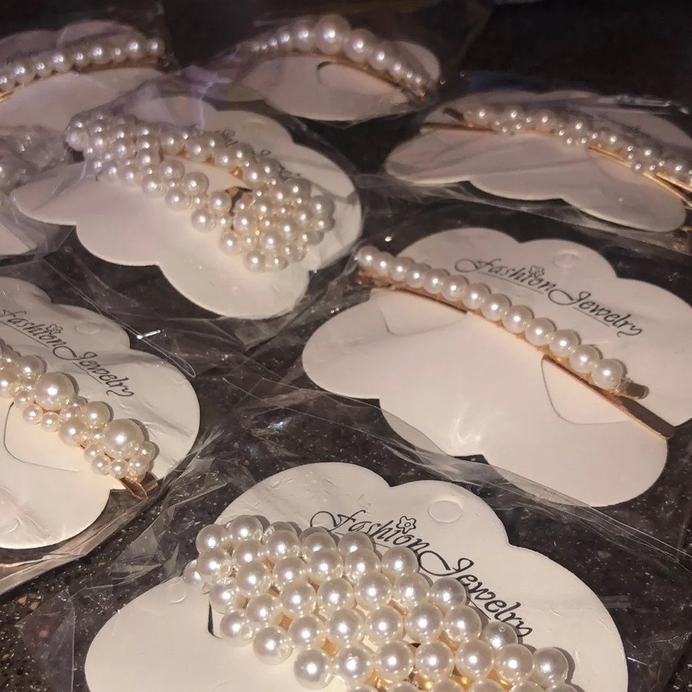 Pearl Hair Clips (9 count) - Picture 4 of 4